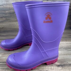 Kamik Vibrant Purple Boots with Red Accent Size 5